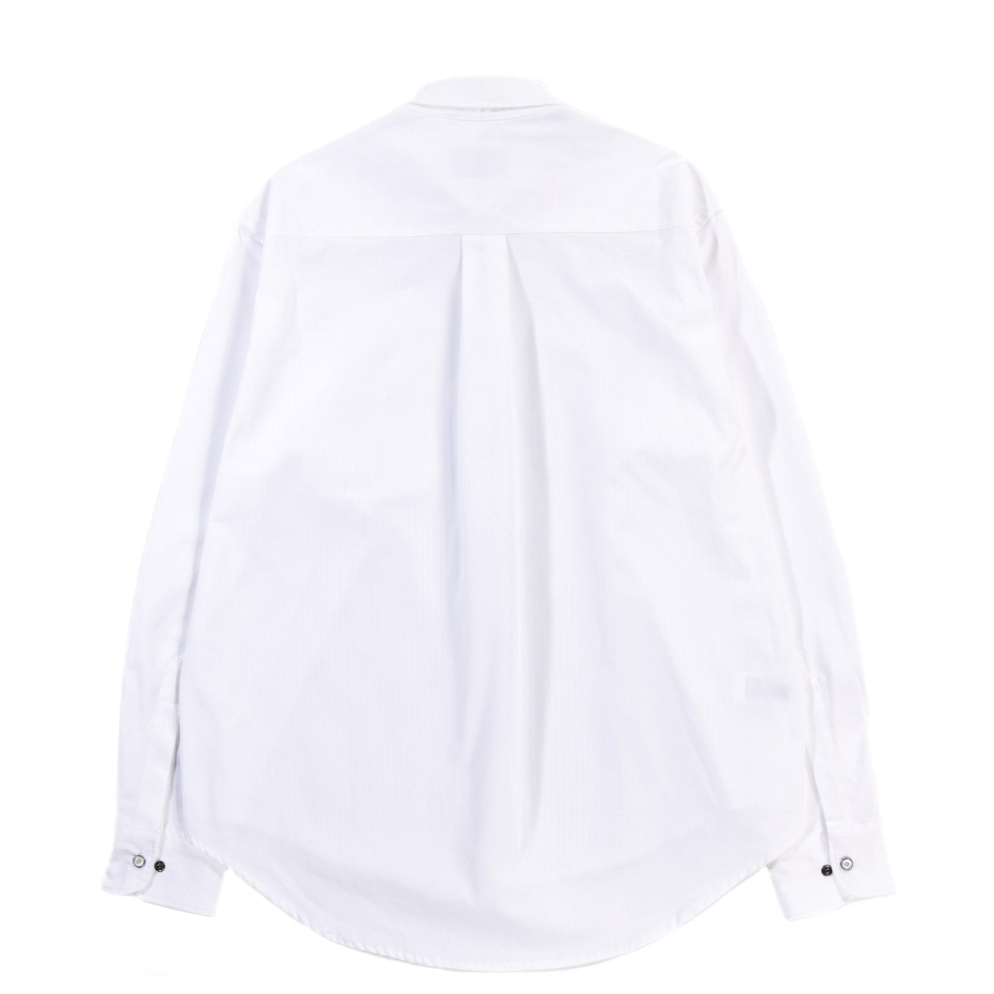 4SDESIGNS PLASTRON OVERSHIRT WHITE JACQUARD PLISSE