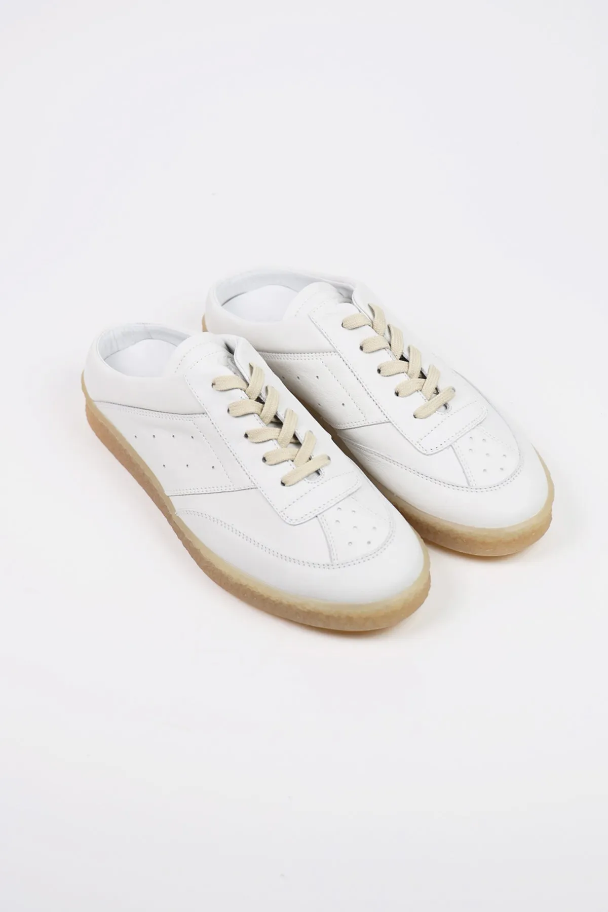 6 Court Sneakers Mule - White