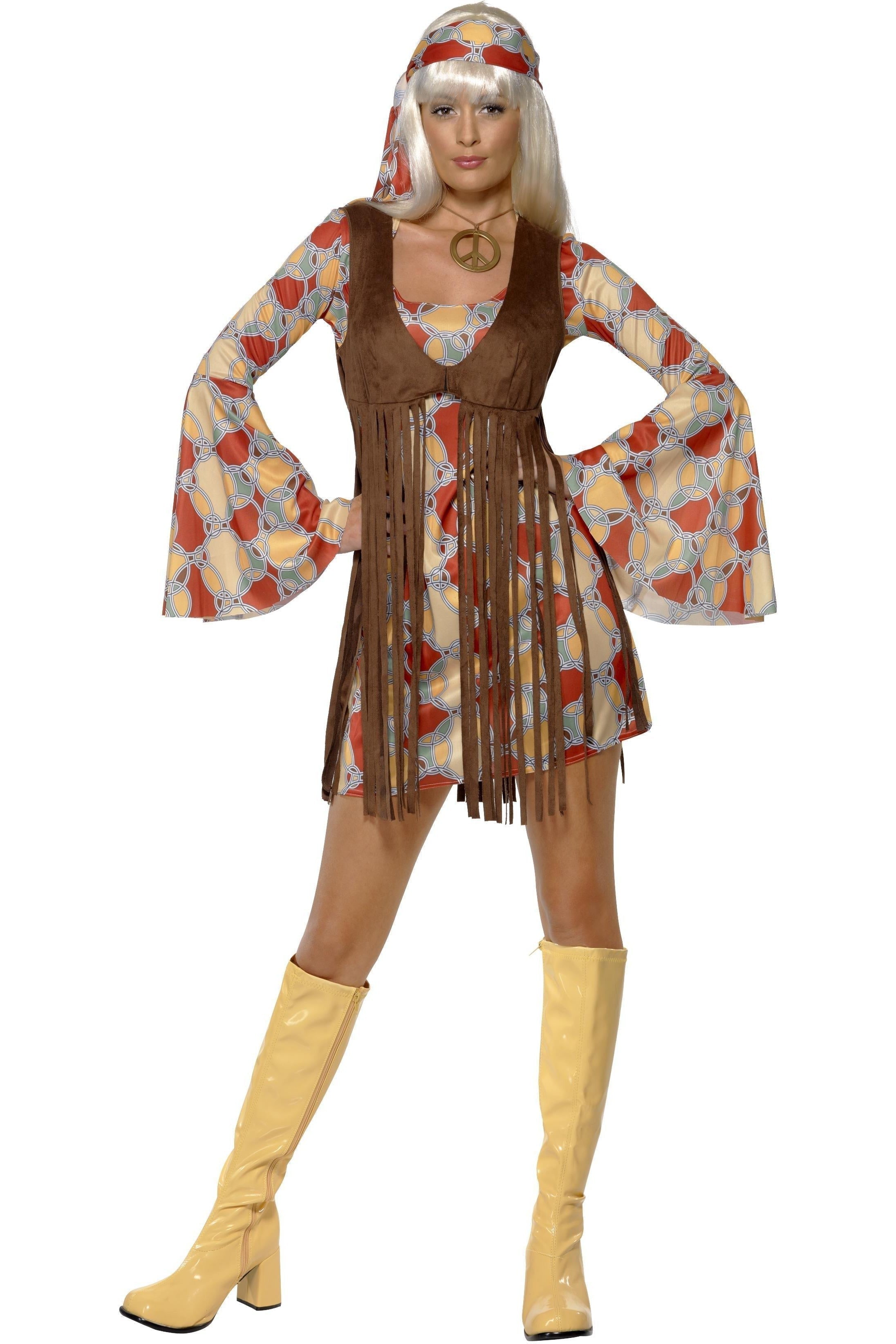 60s Hippie Chick Costume with Dress