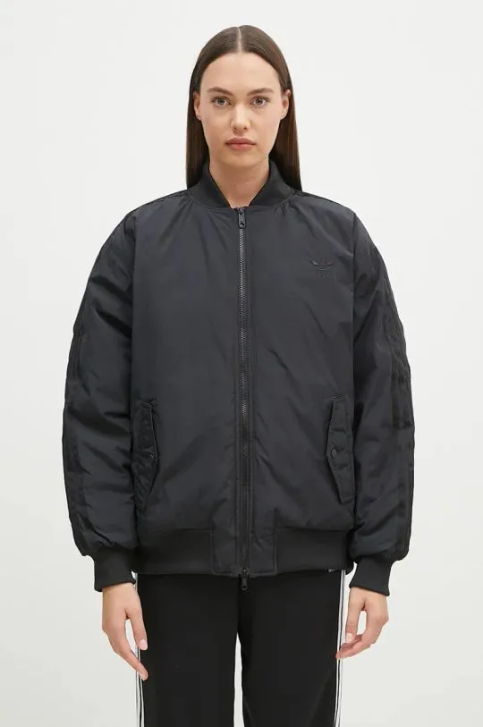 adidas Originals bomber jacket women’s black color IW8422