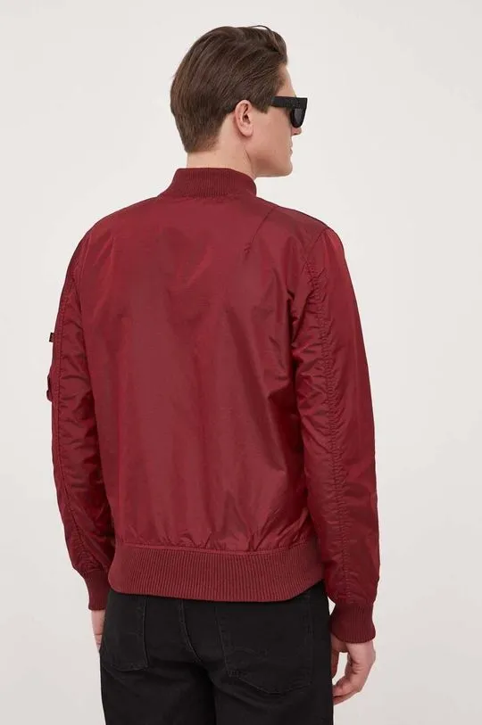 Alpha Industries bomber jacket maroon color