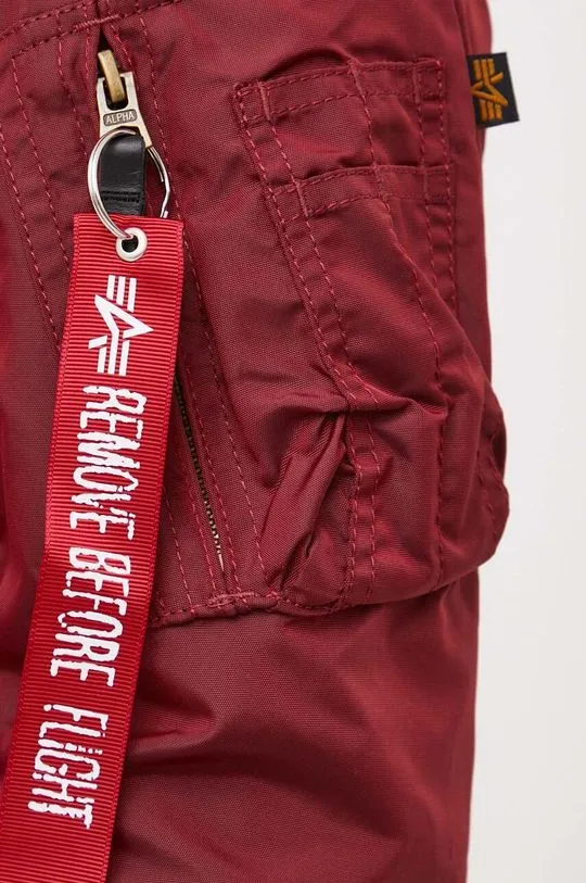 Alpha Industries bomber jacket maroon color