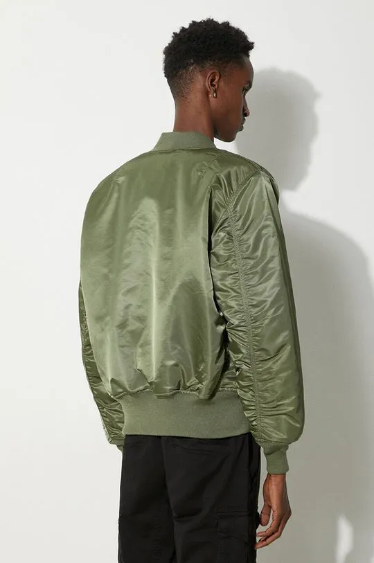 Alpha Industries reversible bomber jacket MA-1 men's green color 100101.01