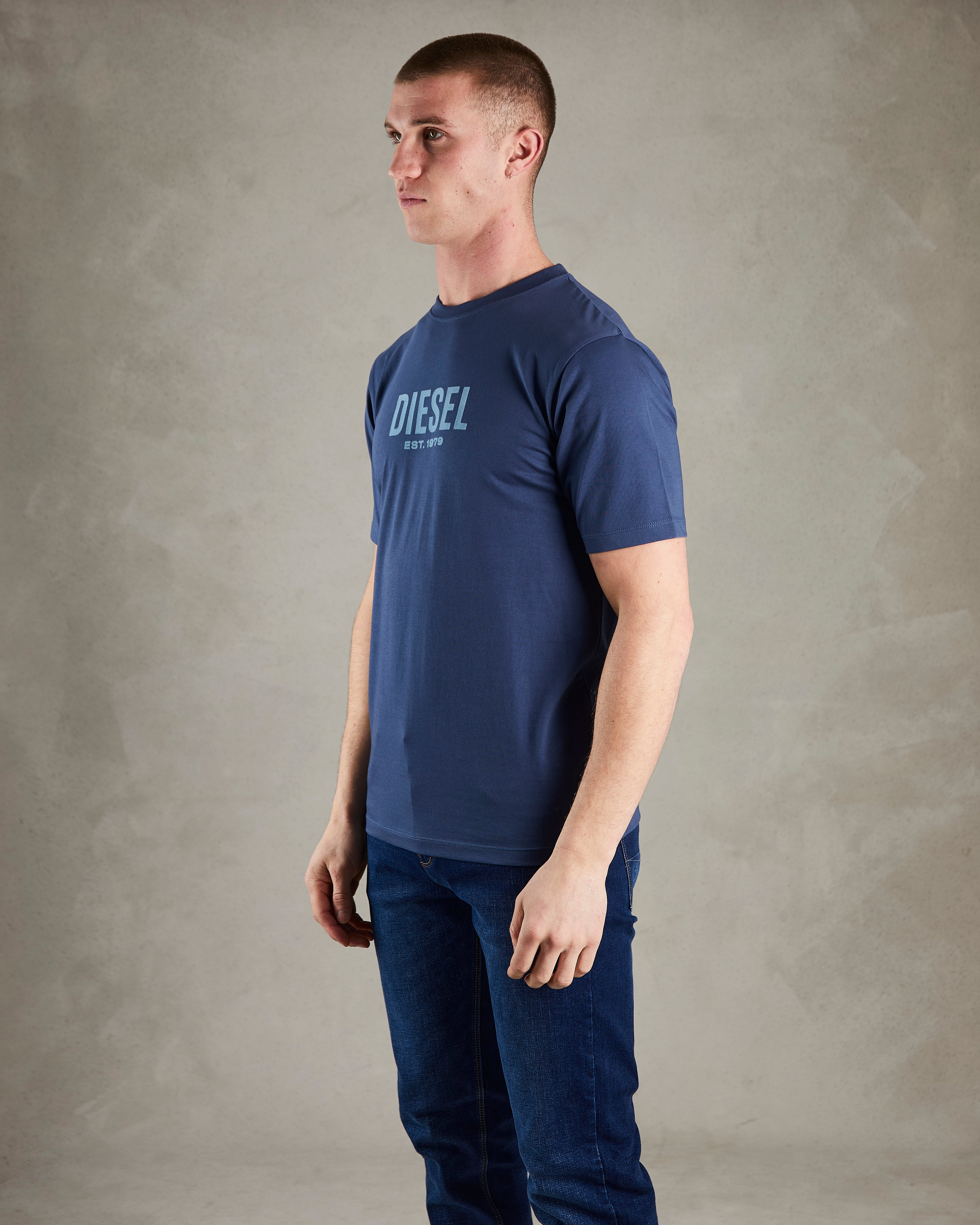 Aran Tee Indigo Navy