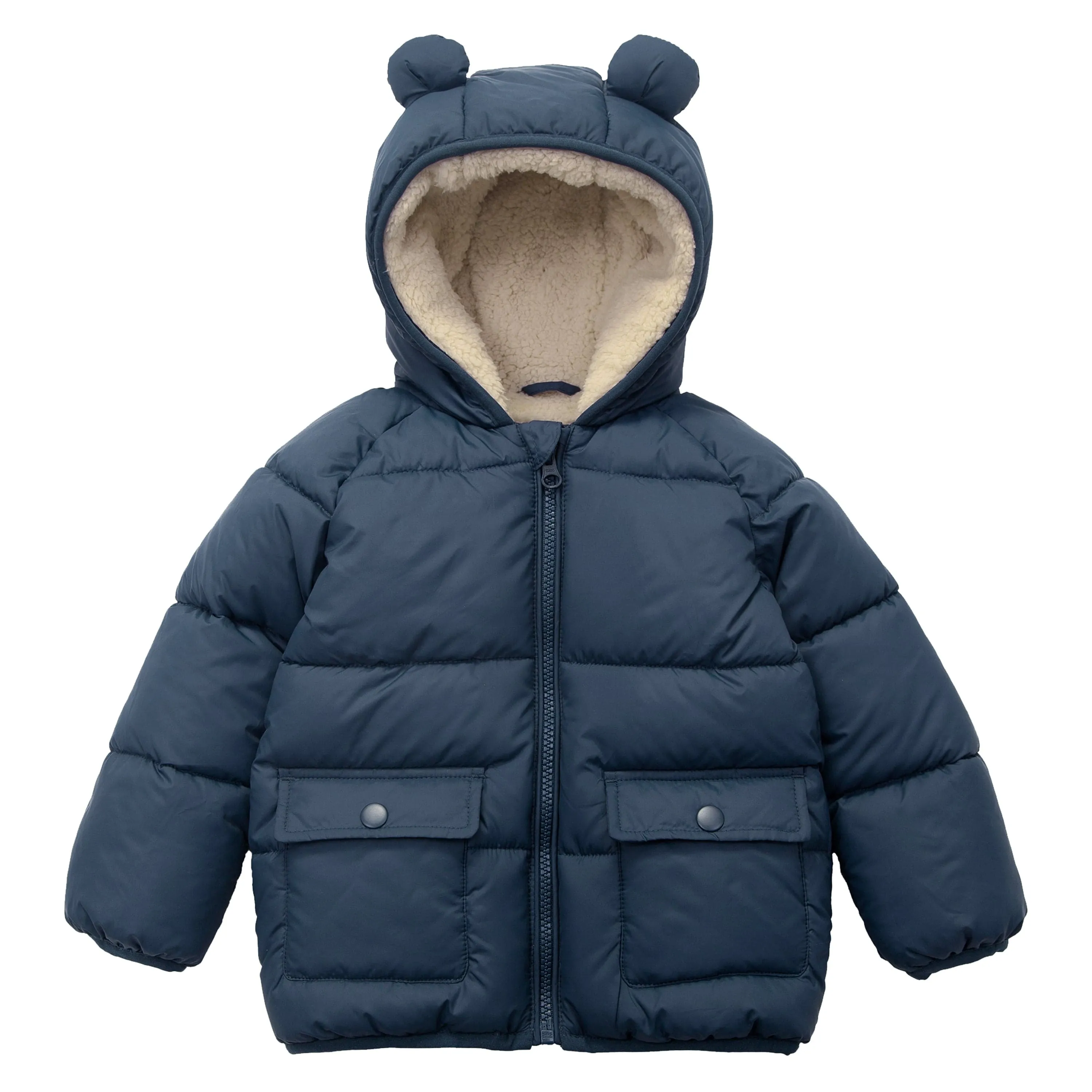 Baby Boys' Water-Resistant Sherpa Fleece Lined Puffer Jacket Winter Coat for Newborn Infants Toddler