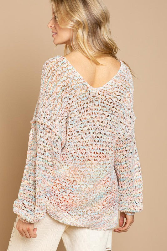 Balloon Sleeve Thin Sweater