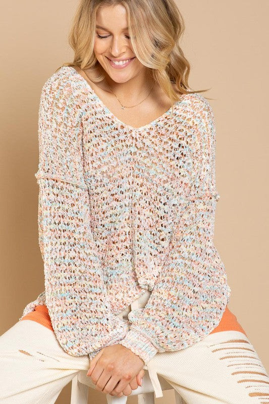 Balloon Sleeve Thin Sweater