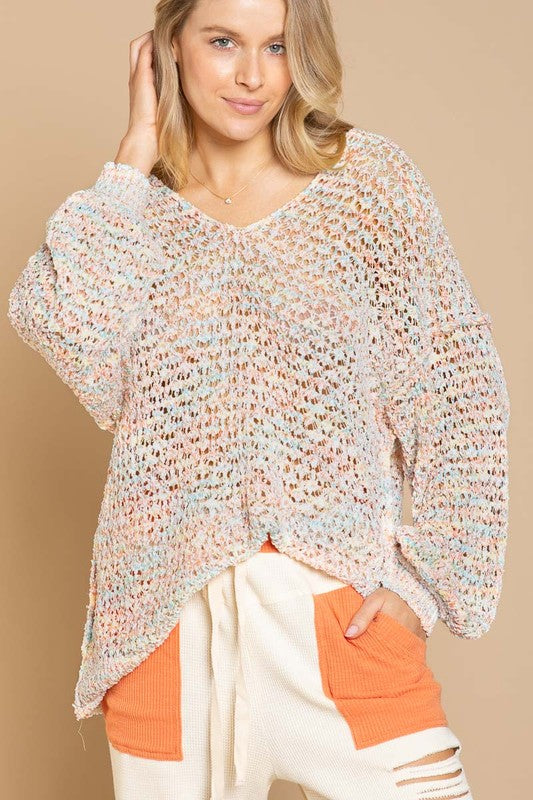 Balloon Sleeve Thin Sweater