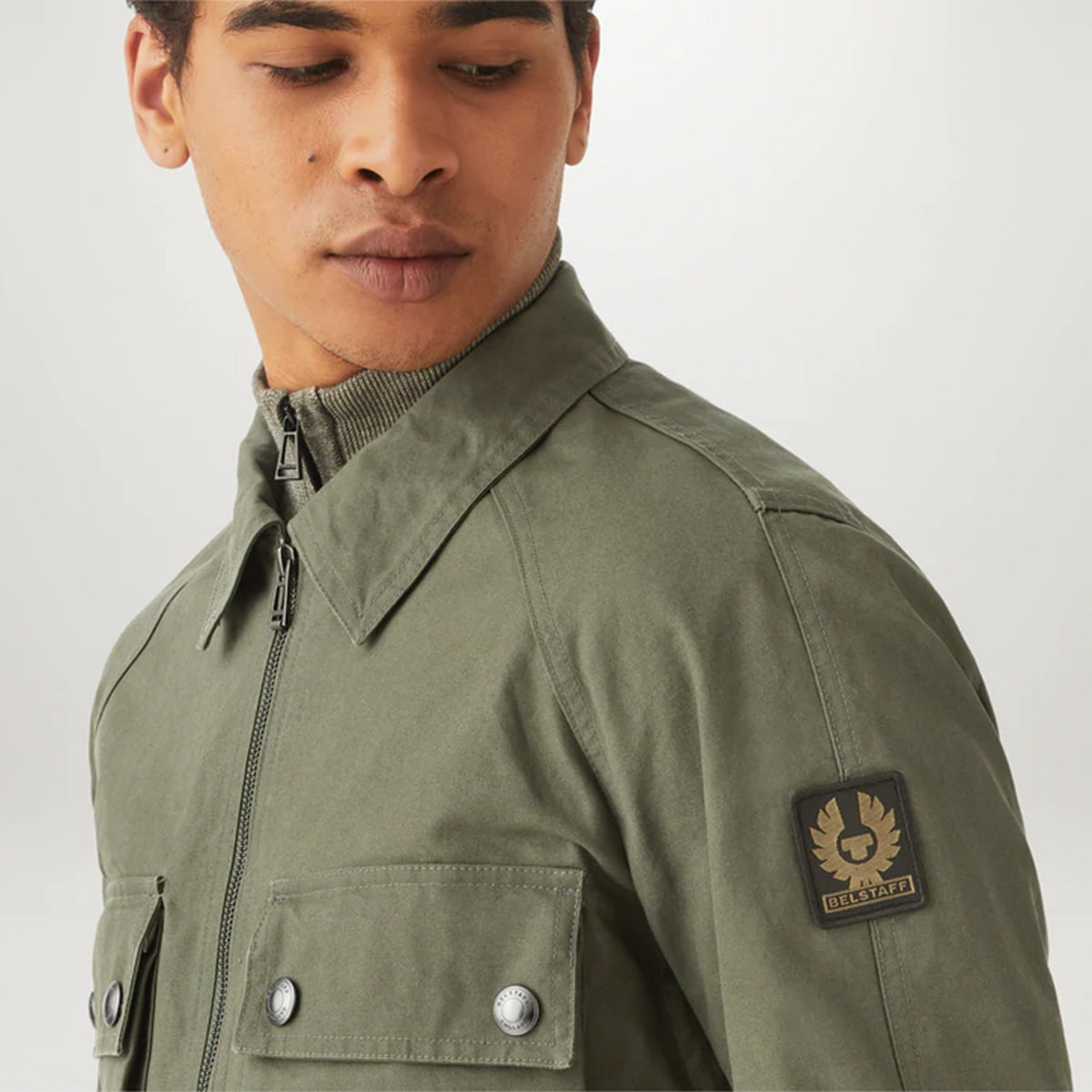 Belstaff - Hedger Overshirt in Pewter Green