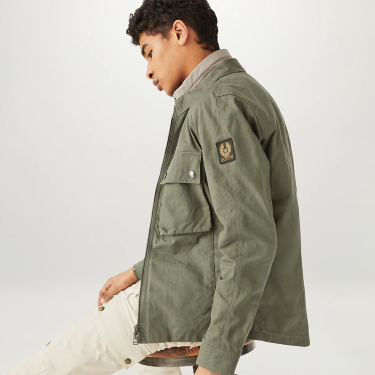 Belstaff - Hedger Overshirt in Pewter Green