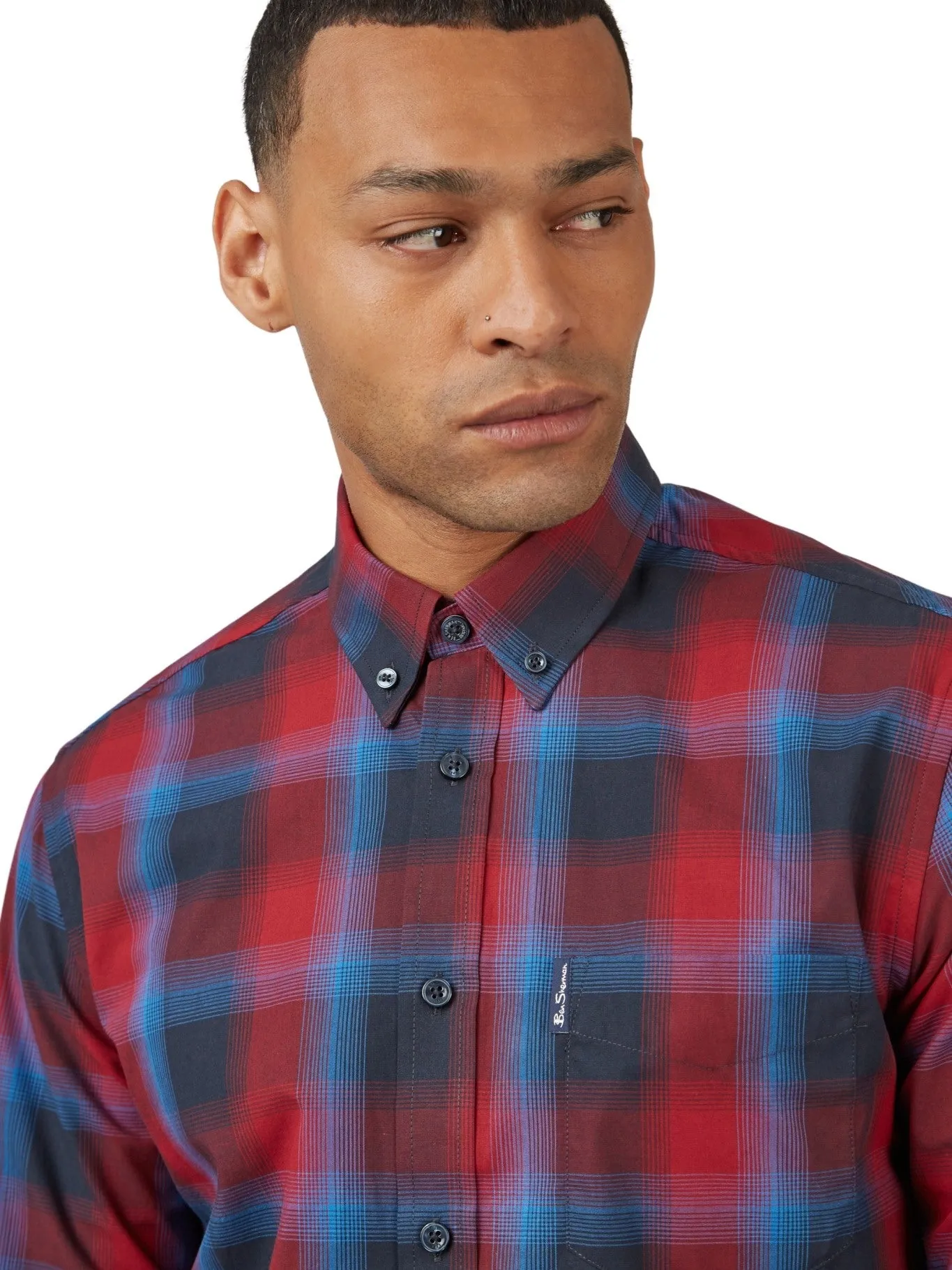 Ben Sherman Mens Gradient Check Shirt