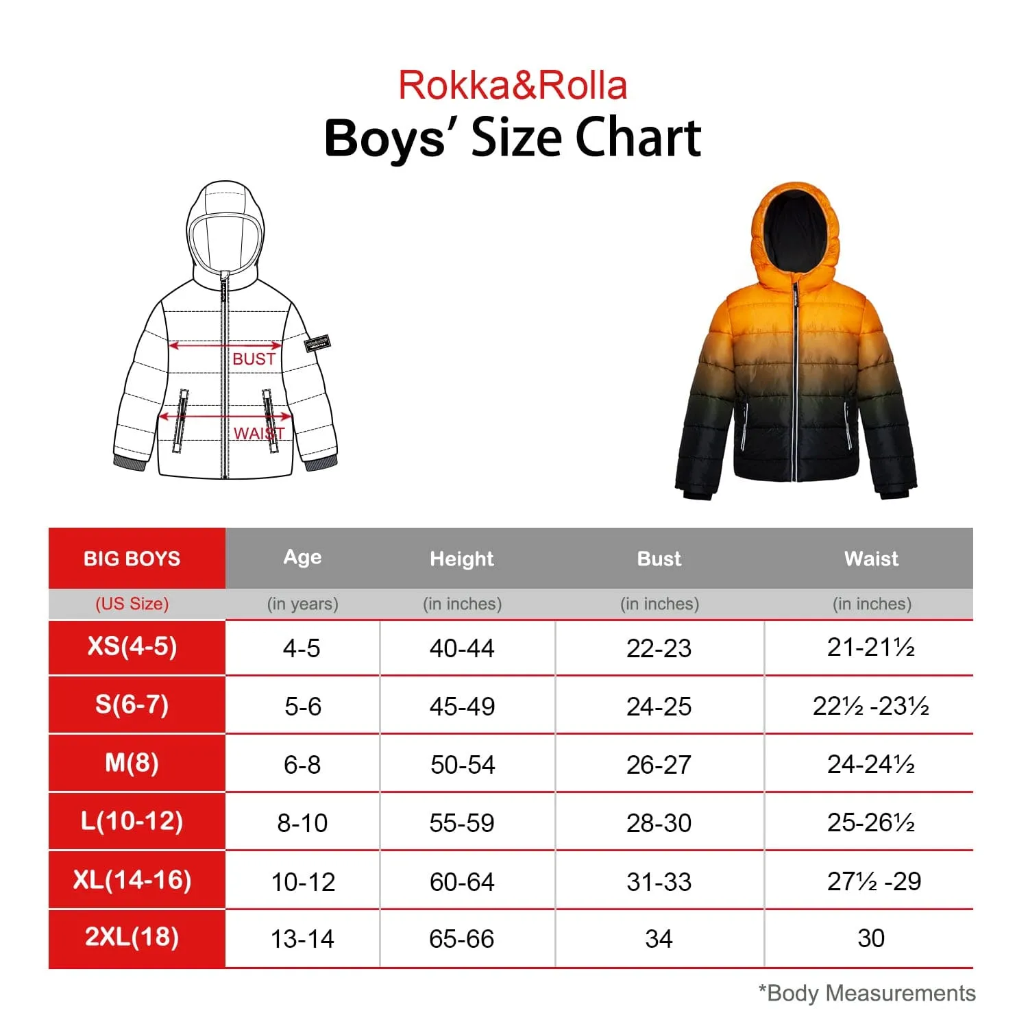 Boys' Heavyweight Puffer Jacket Bubble Coat