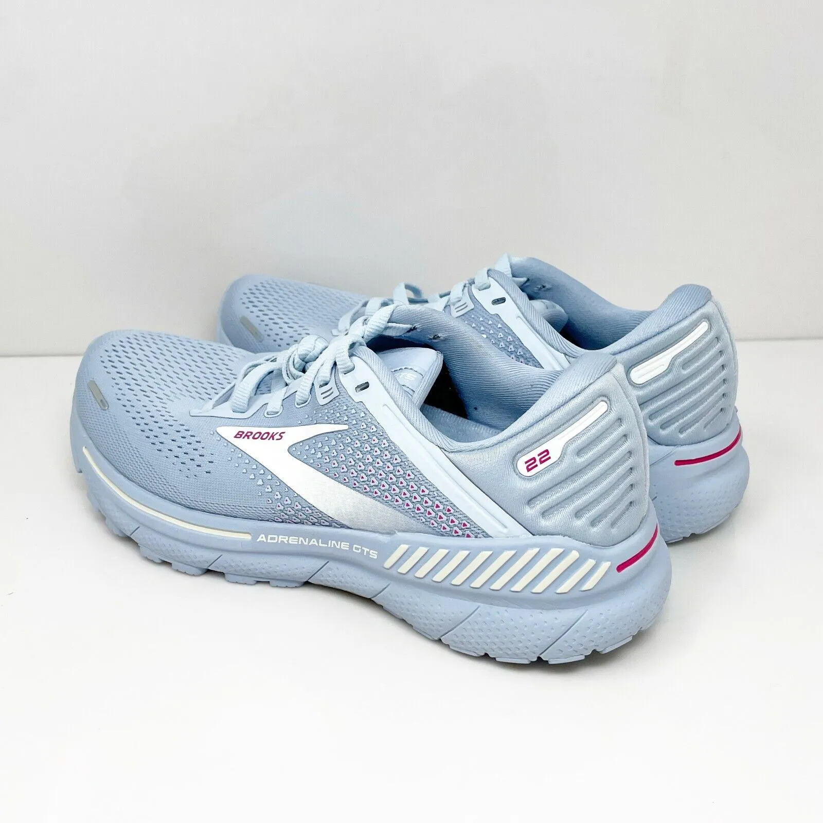 Brooks Womens Adrenaline GTS 22 1203531B427 Blue Running Shoes Sneakers Size 8 B