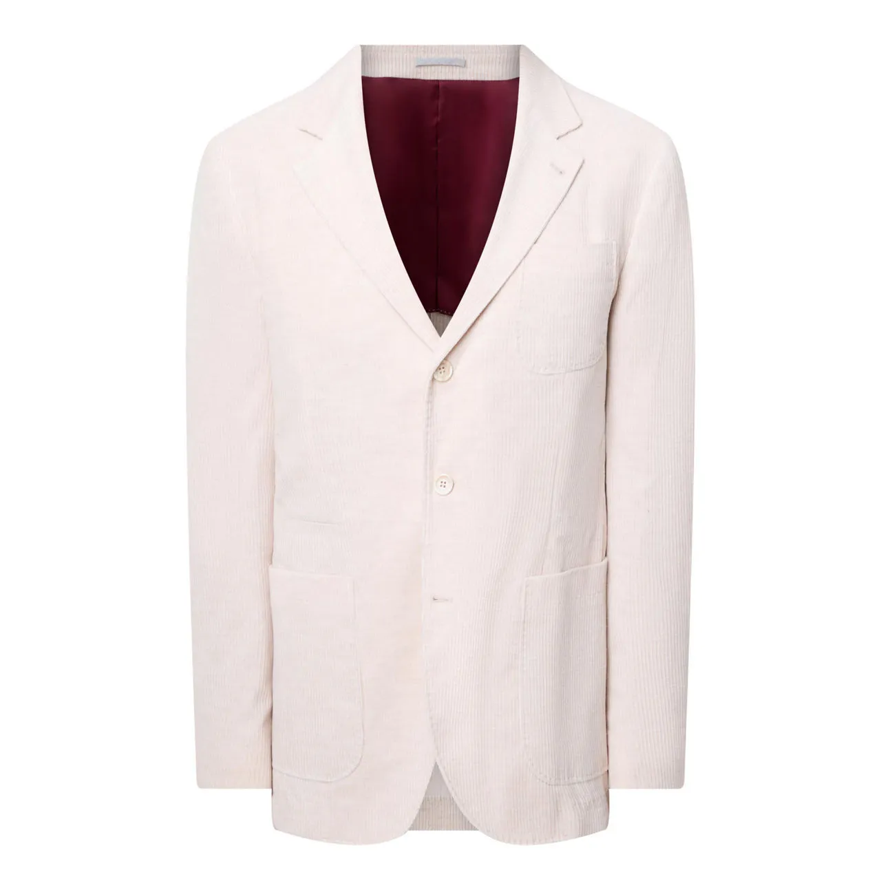 BRUNELLO CUCINELLI Corduroy Single-Breasted Blazer - Beige