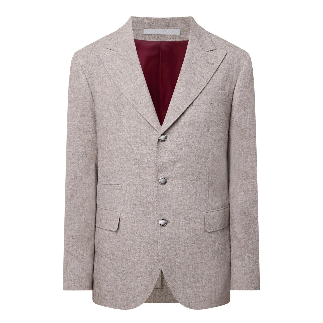 BRUNELLO CUCINELLI Donegal Single-Breasted Blazer - Sand