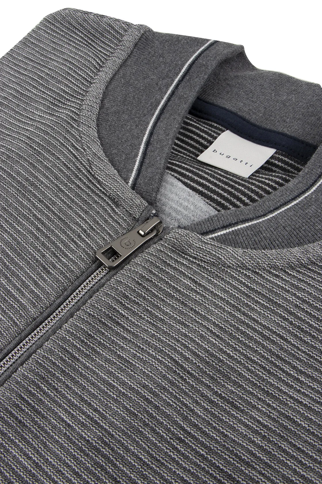 Bugatti Full Zip Sweater Grey