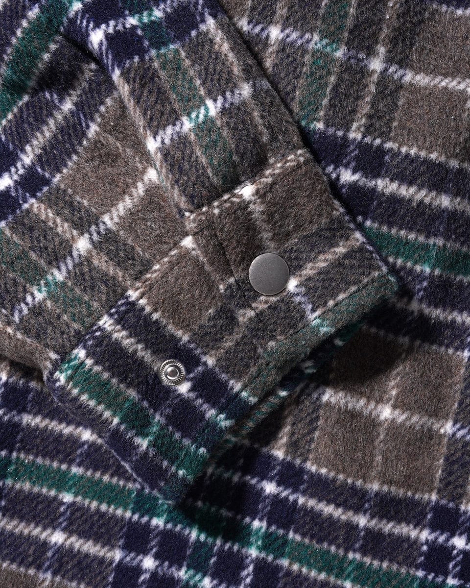 Butter Goods Grove Plaid Overshirt Jacket Grey/Navy/Forest