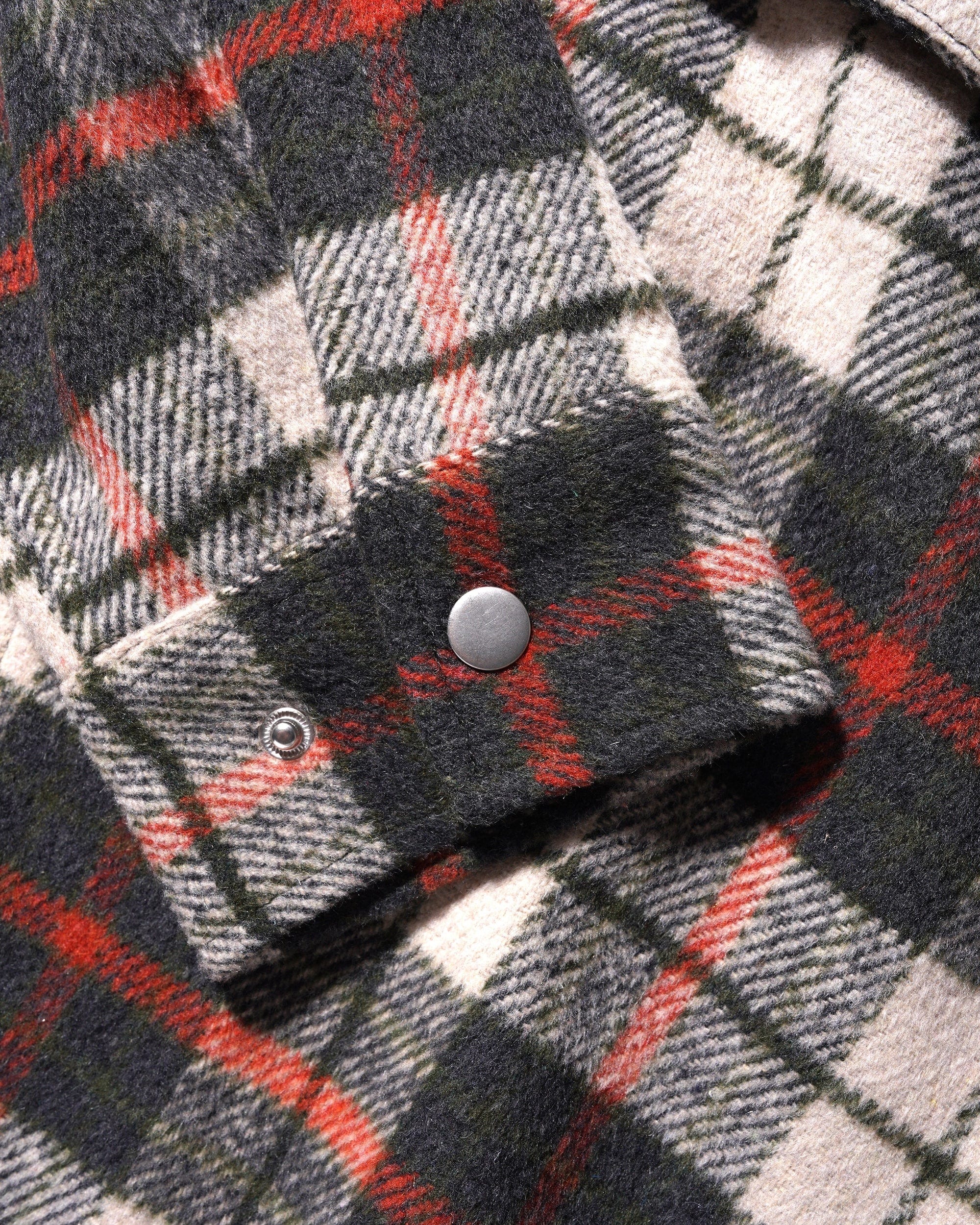 Butter Goods Grove Plaid Overshirt Jacket Midnight/Red