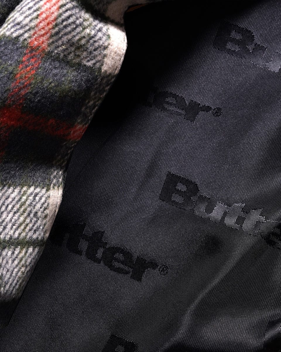 Butter Goods Grove Plaid Overshirt Jacket Midnight/Red