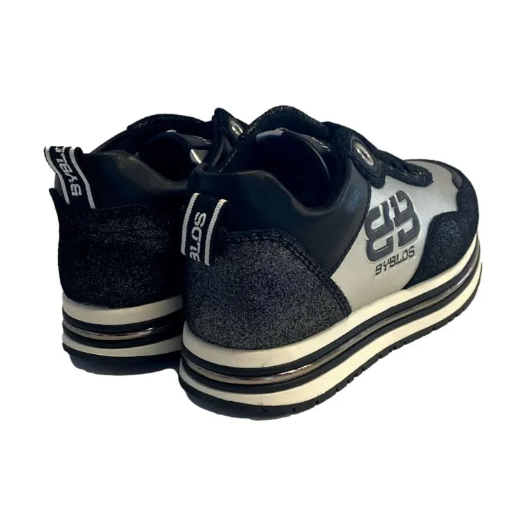 Byblos O-322 Sneakers Stringate Bambina Platform Nero