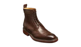 Calder - Dark Brown Grain Mens Wingtip Boot