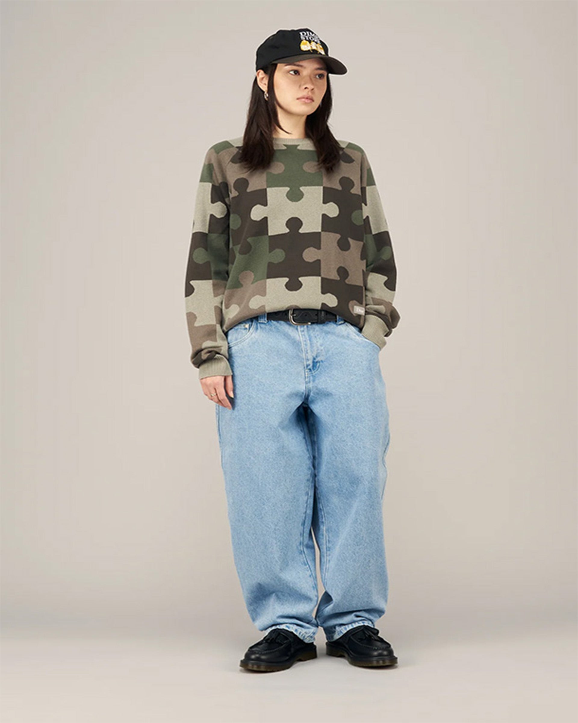 Camo Puzzle Knit Sweater