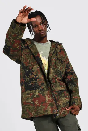 Camo Twill 4 Pocket Parka