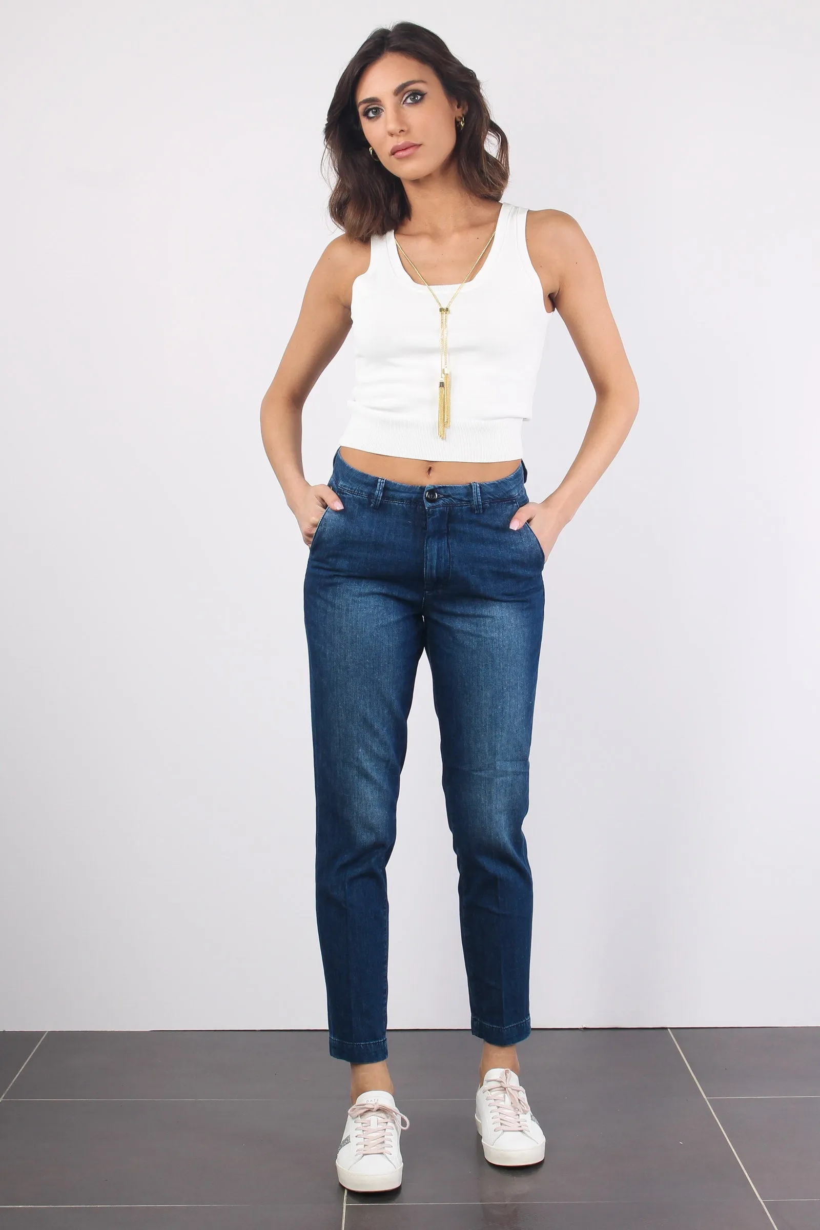 Carol_2 Chino Slim Denim Blue Denim