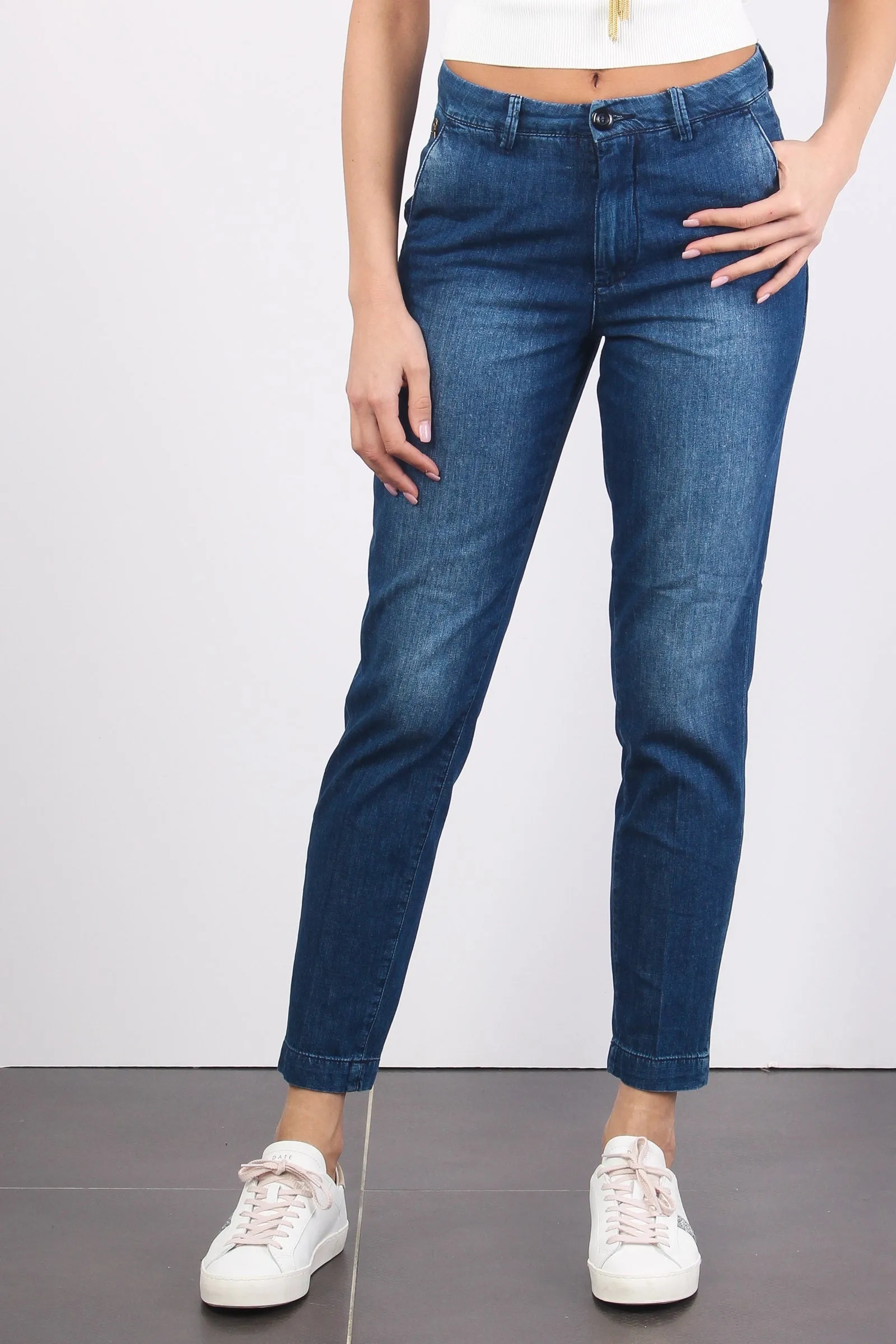 Carol_2 Chino Slim Denim Blue Denim