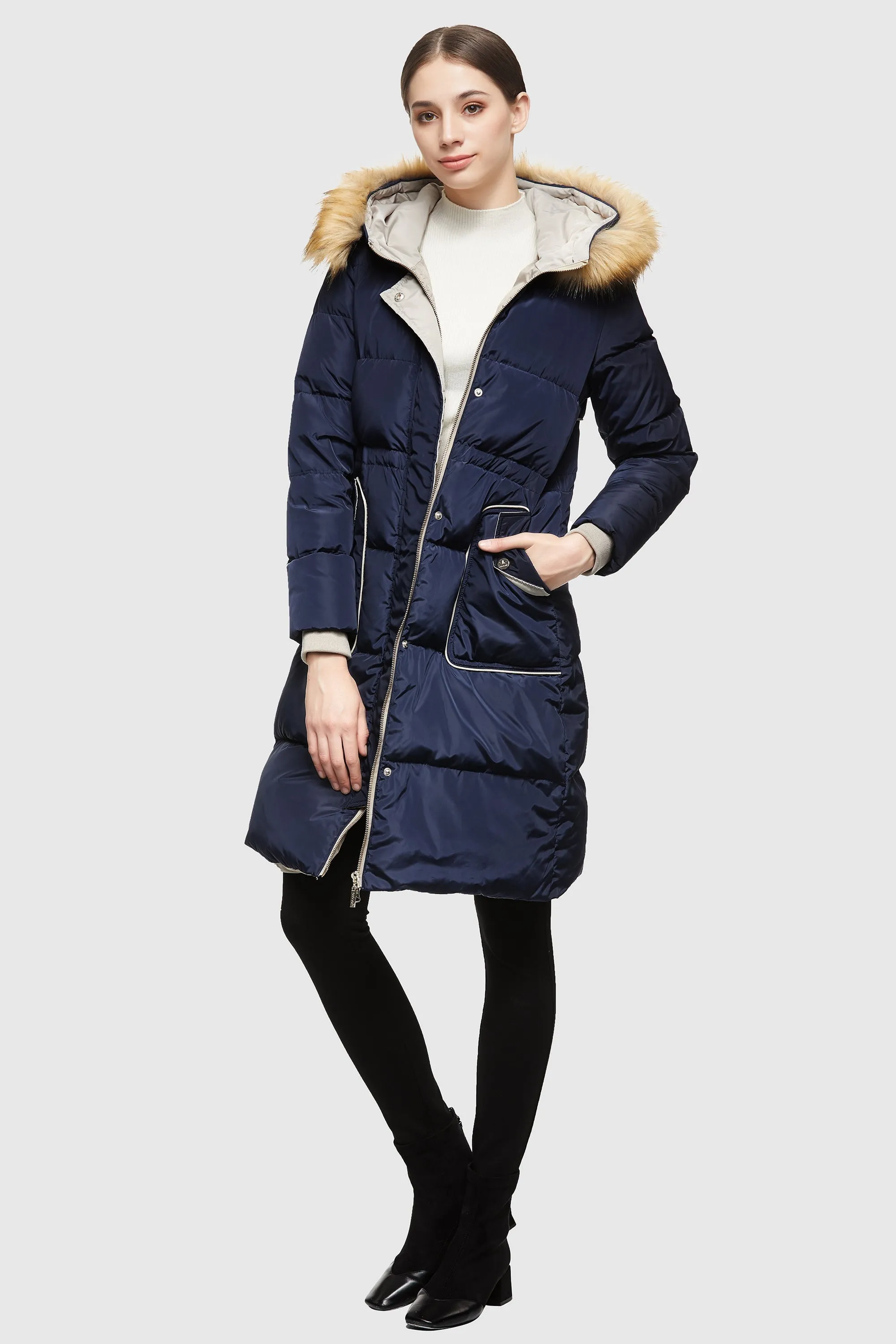 Casual Long Hooded Down Coat