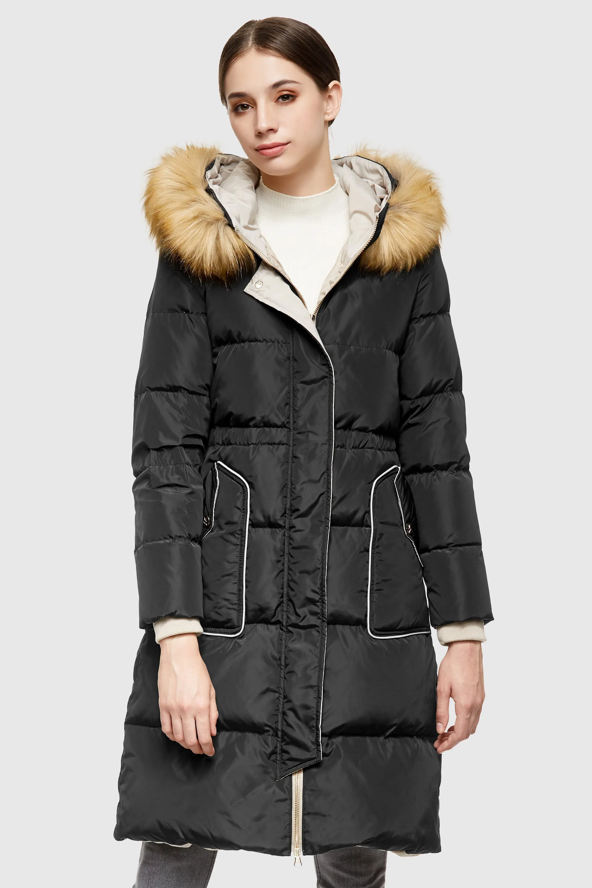 Casual Long Hooded Down Coat