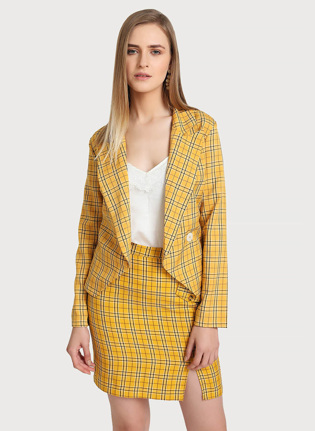 Checked Blazer