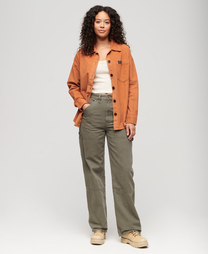 Chunky Cord Overshirt | Burnt Tan