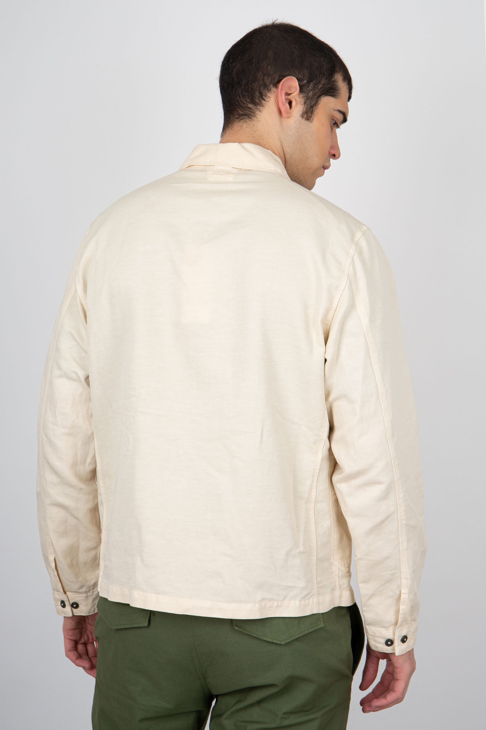 C.P. Company Overshirt Cotone/Lino Crema