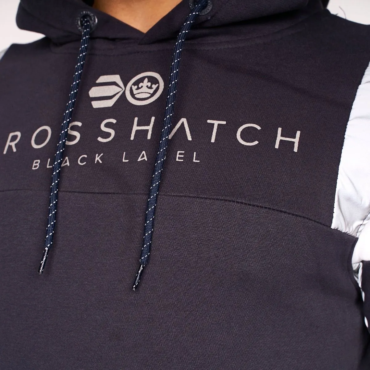 Crosshatch Pillworth Reflective Hoodie Navy