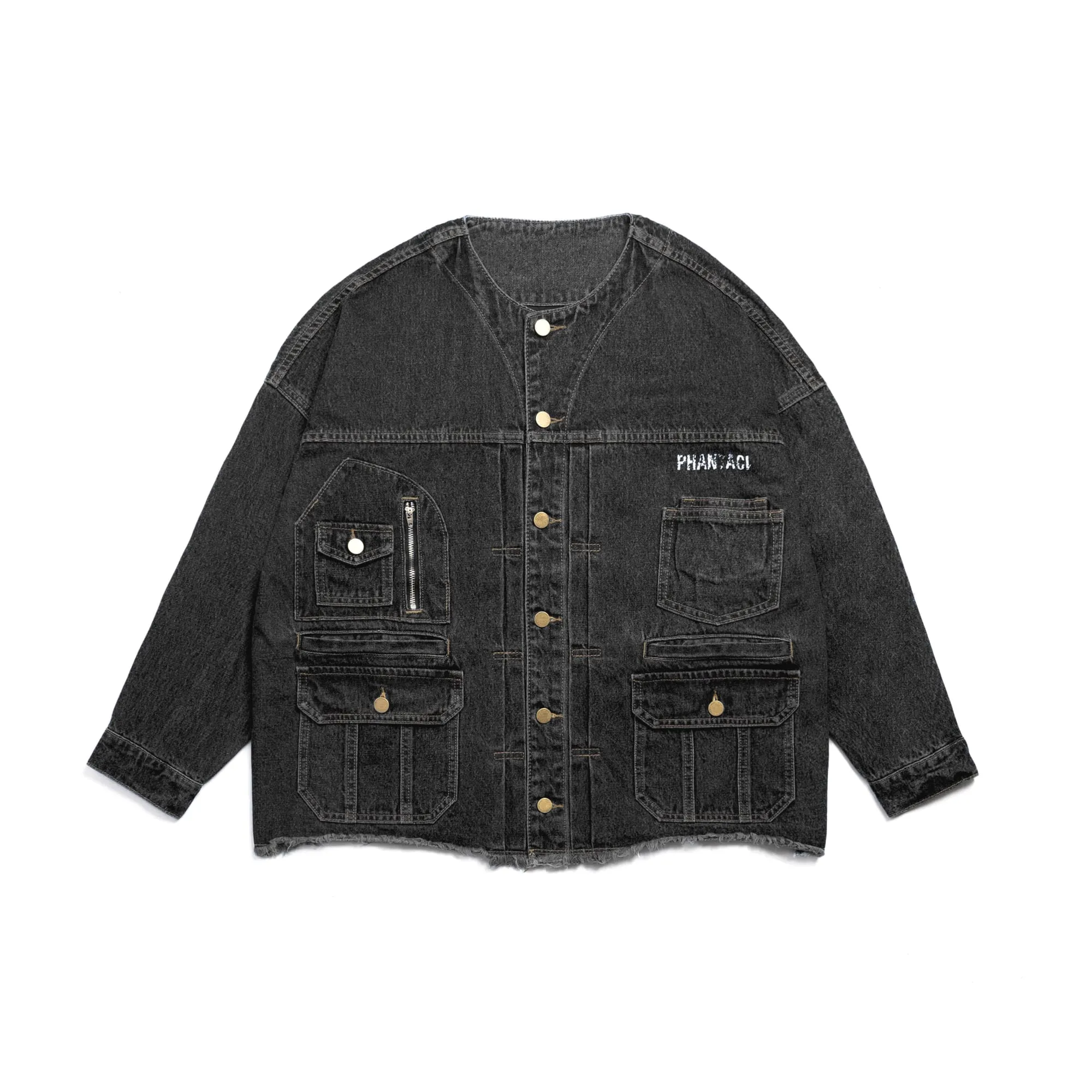 DENIM JACKET-DRAK GRAY