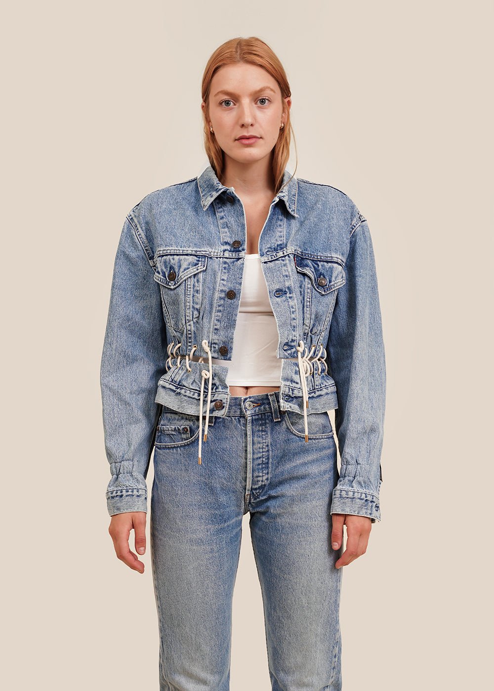 Denim Jacket Waist Eyelets