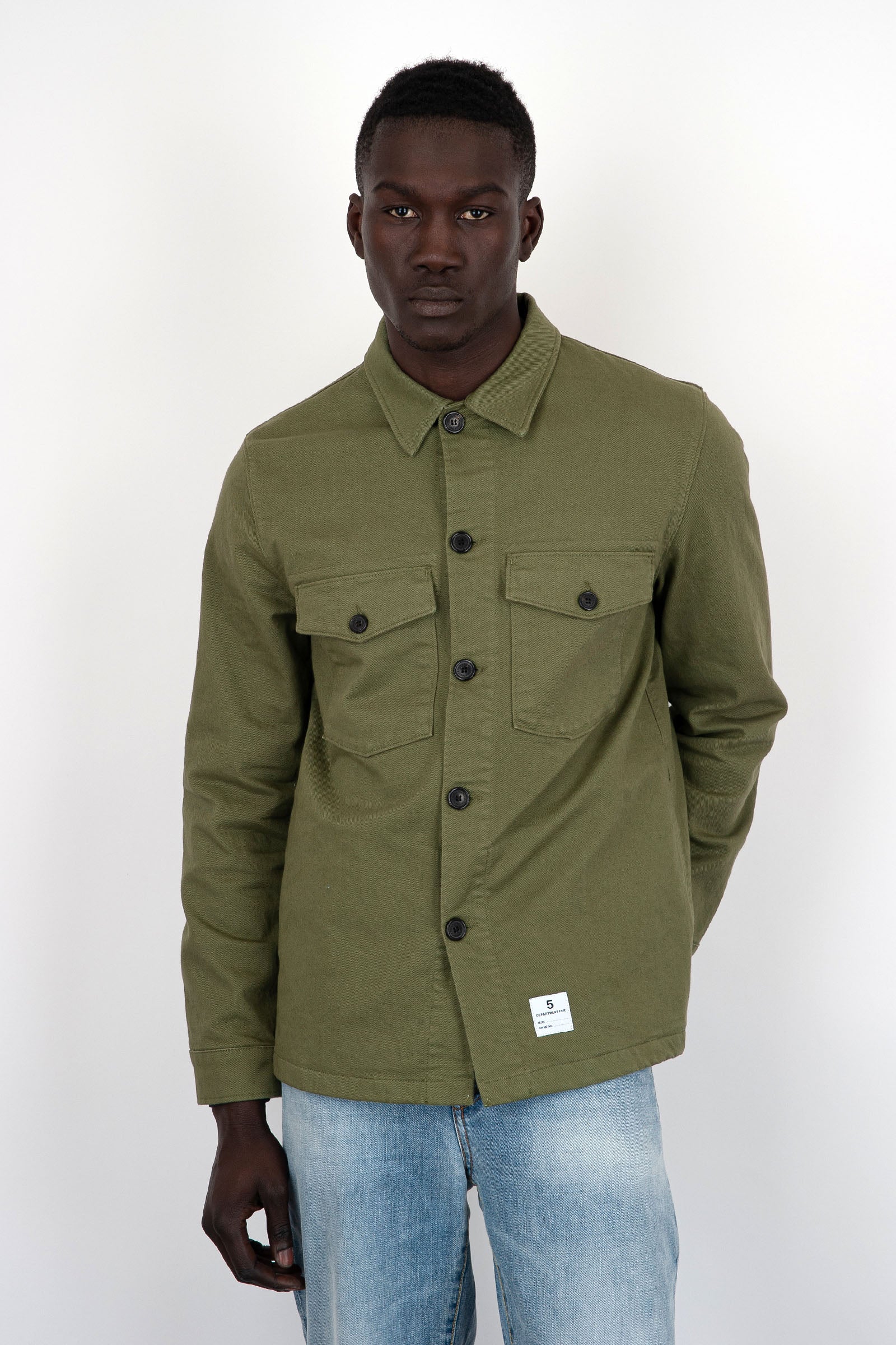 Department Five Overshirt Broz Cotone Verde Militare