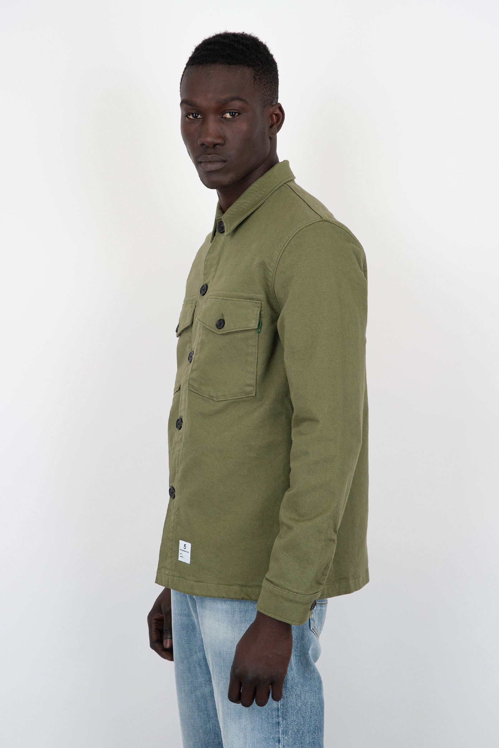 Department Five Overshirt Broz Cotone Verde Militare