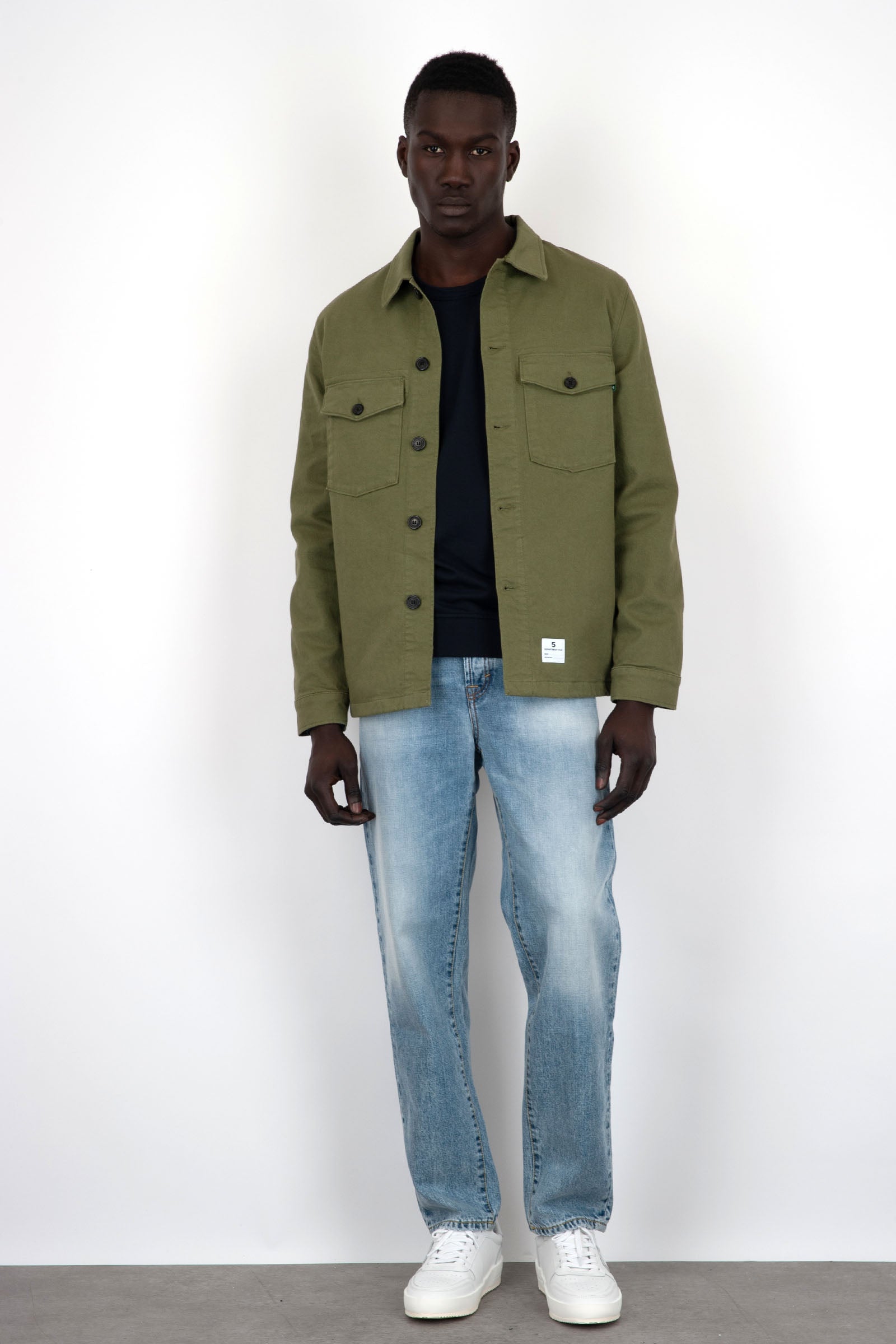 Department Five Overshirt Broz Cotone Verde Militare