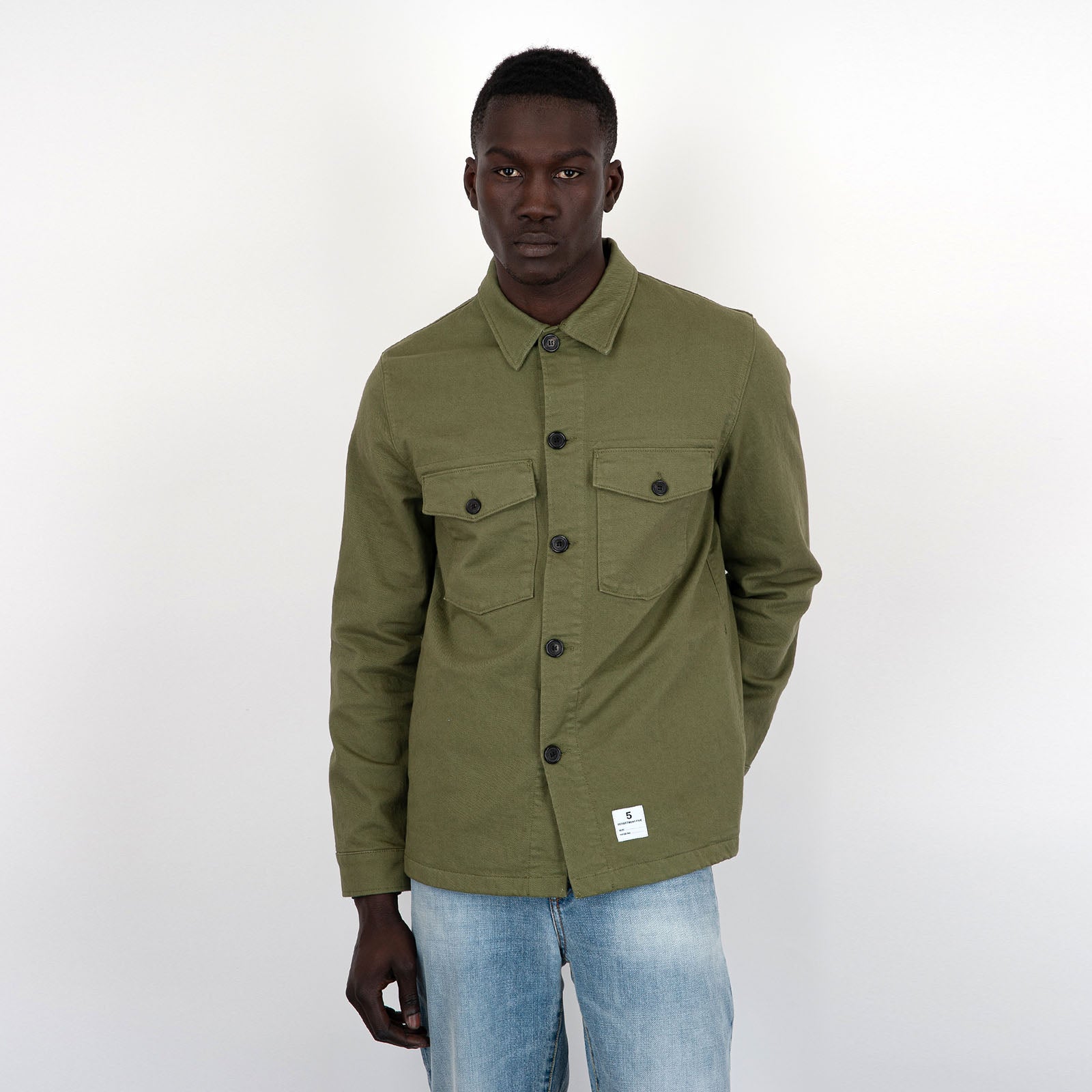 Department Five Overshirt Broz Cotone Verde Militare