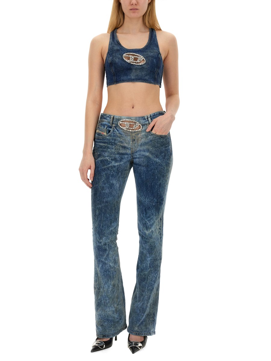 DIESEL      JEANS 1969 D-EBBEY-FSE IN DENIM DI COTONE 