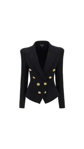 Double-Breasted Blazer - Black