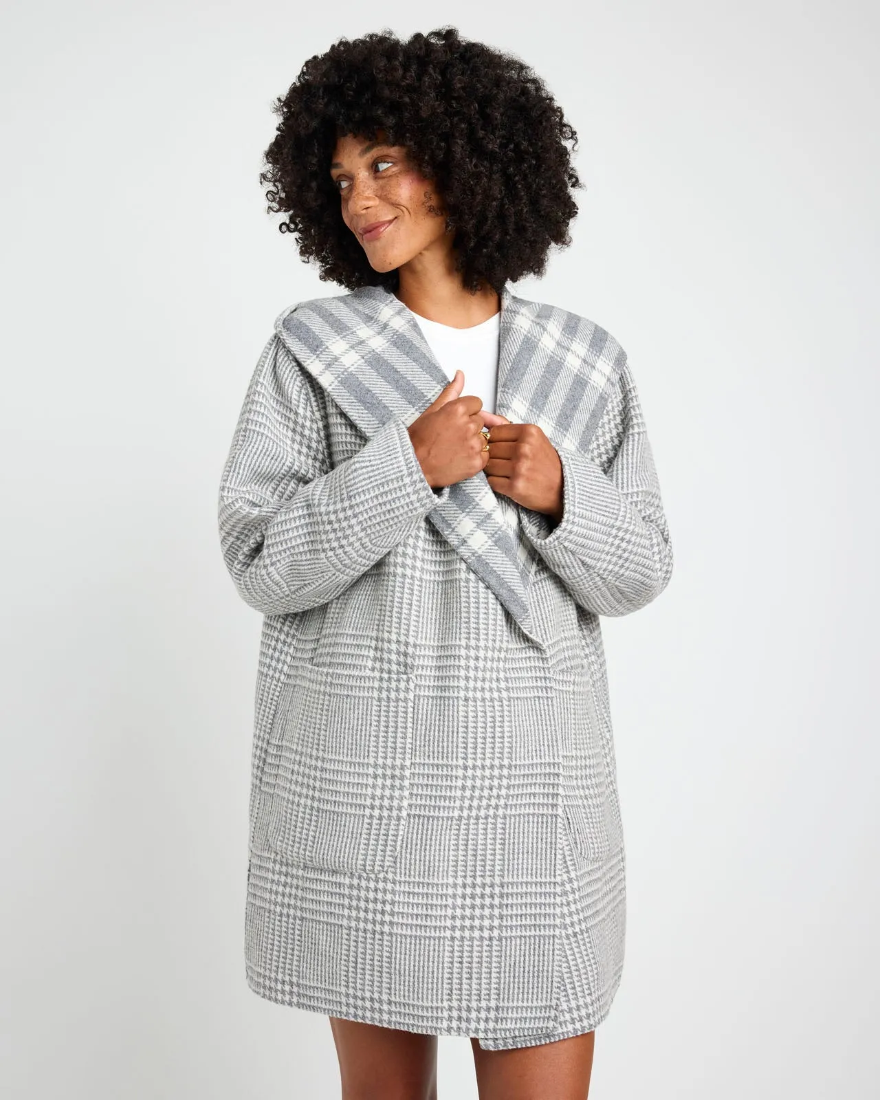 Elliott Reversible Plaid Coat