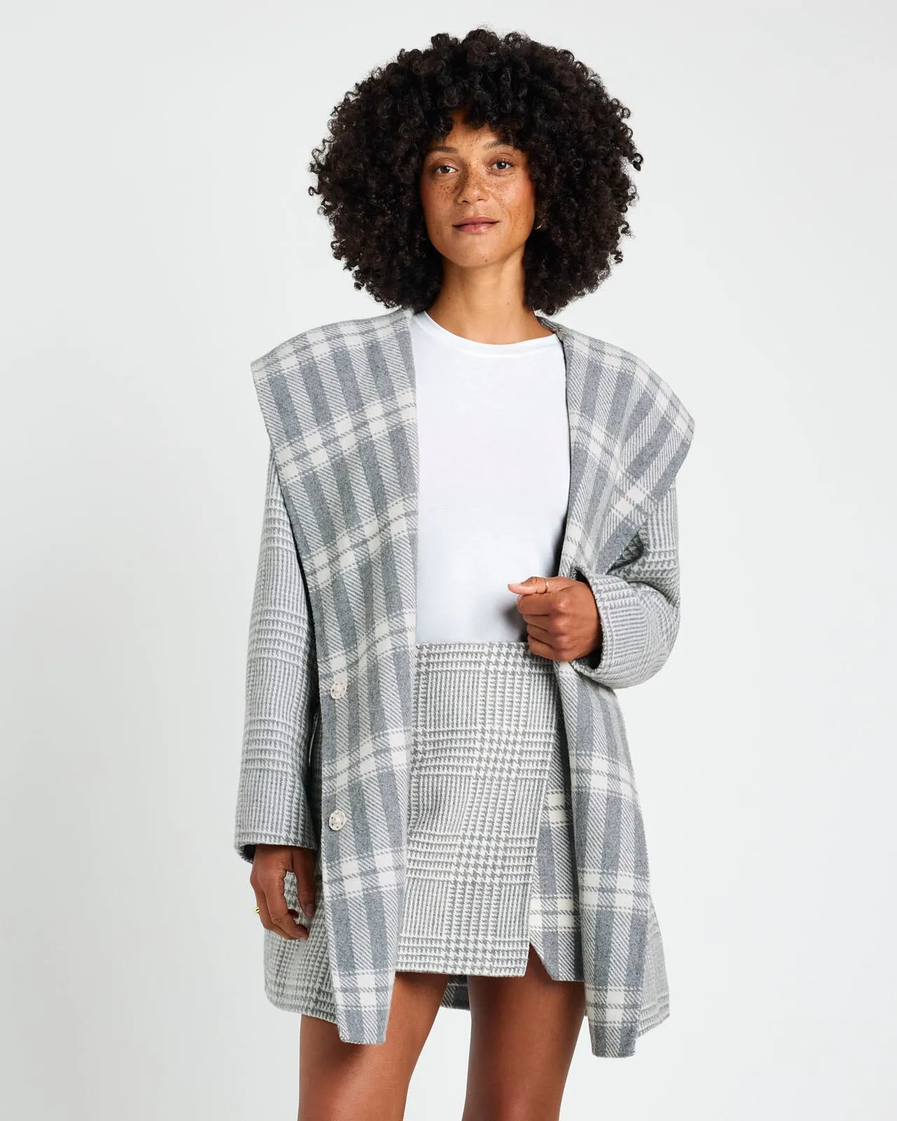 Elliott Reversible Plaid Coat