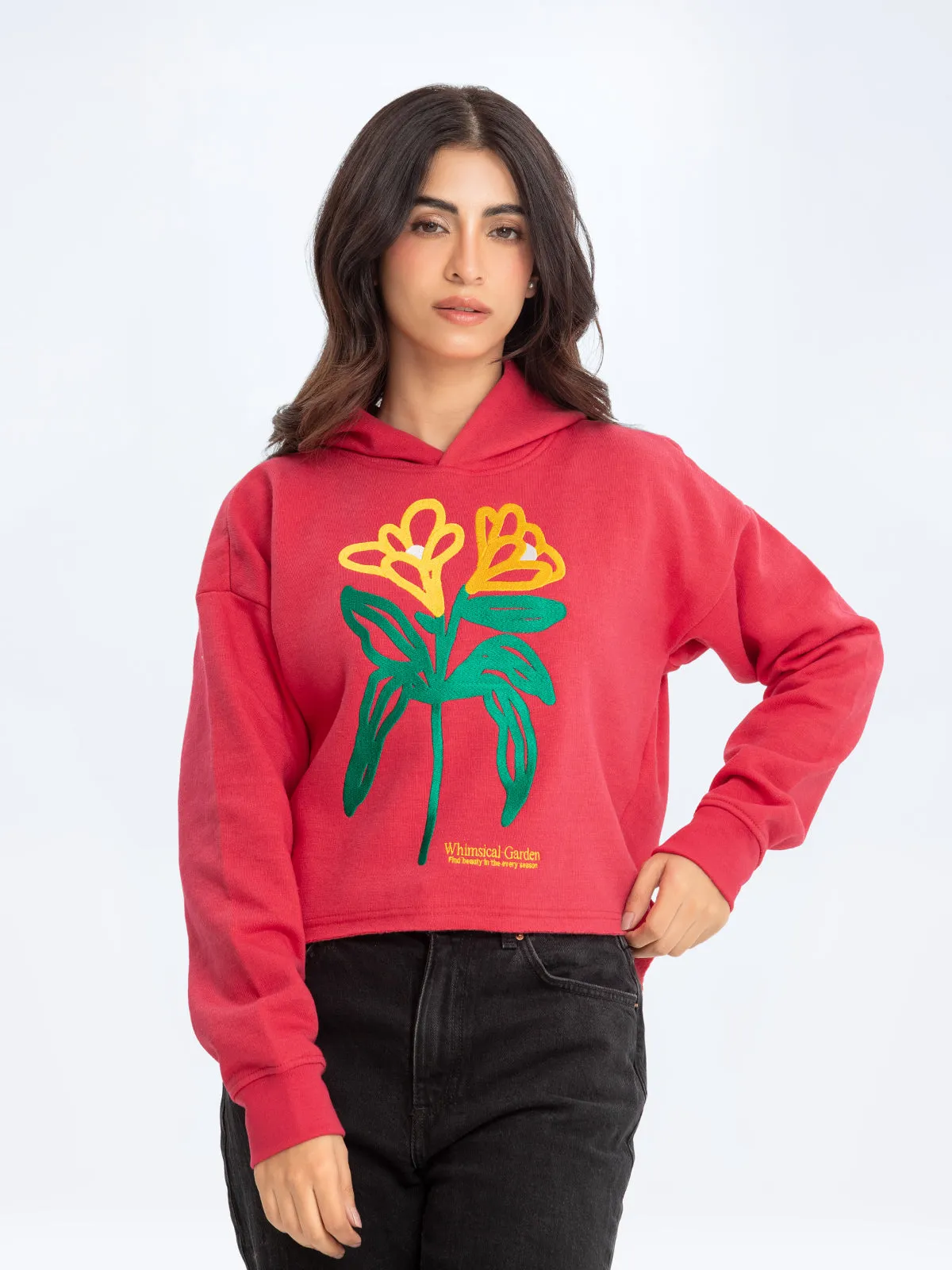 Embroidered Pullover Hoodie - FWTH23-011