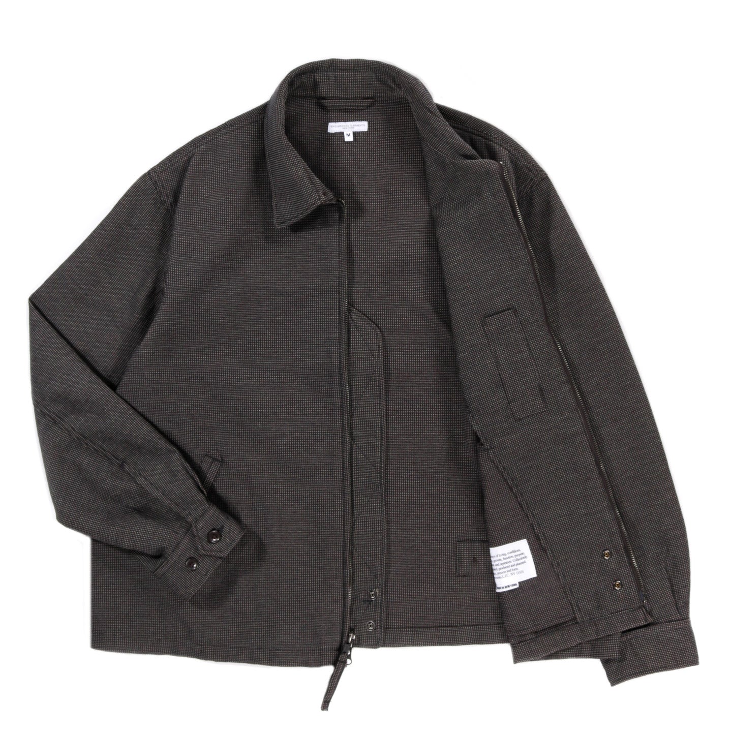 ENGINEERED GARMENTS CLAIGTON JACKET DARK BROWN CP WAFFLE