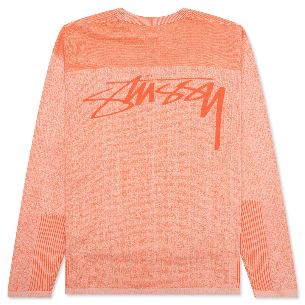 Engineered Panel Sweater - Orange