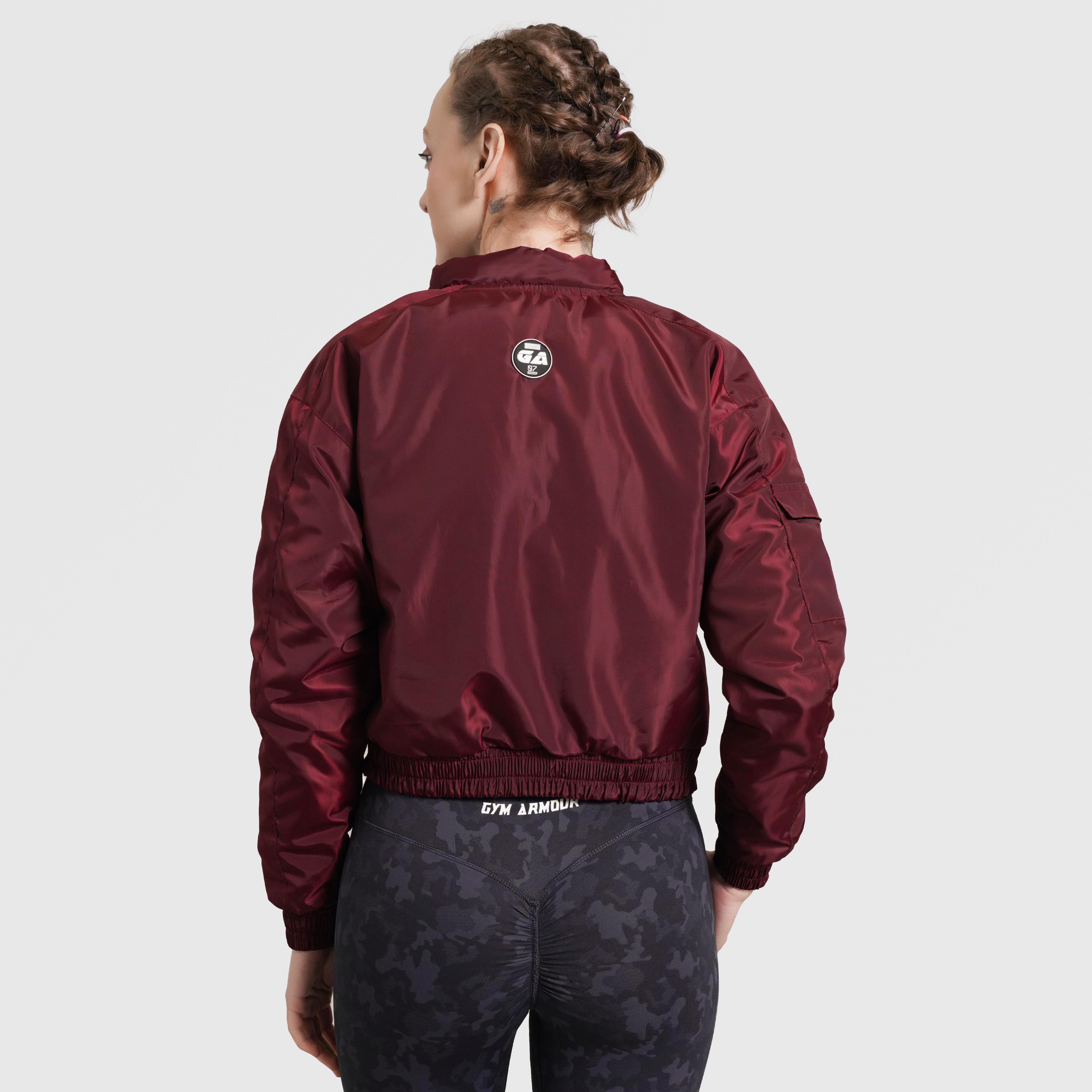 Essential Bomber Jacket (Maroon)