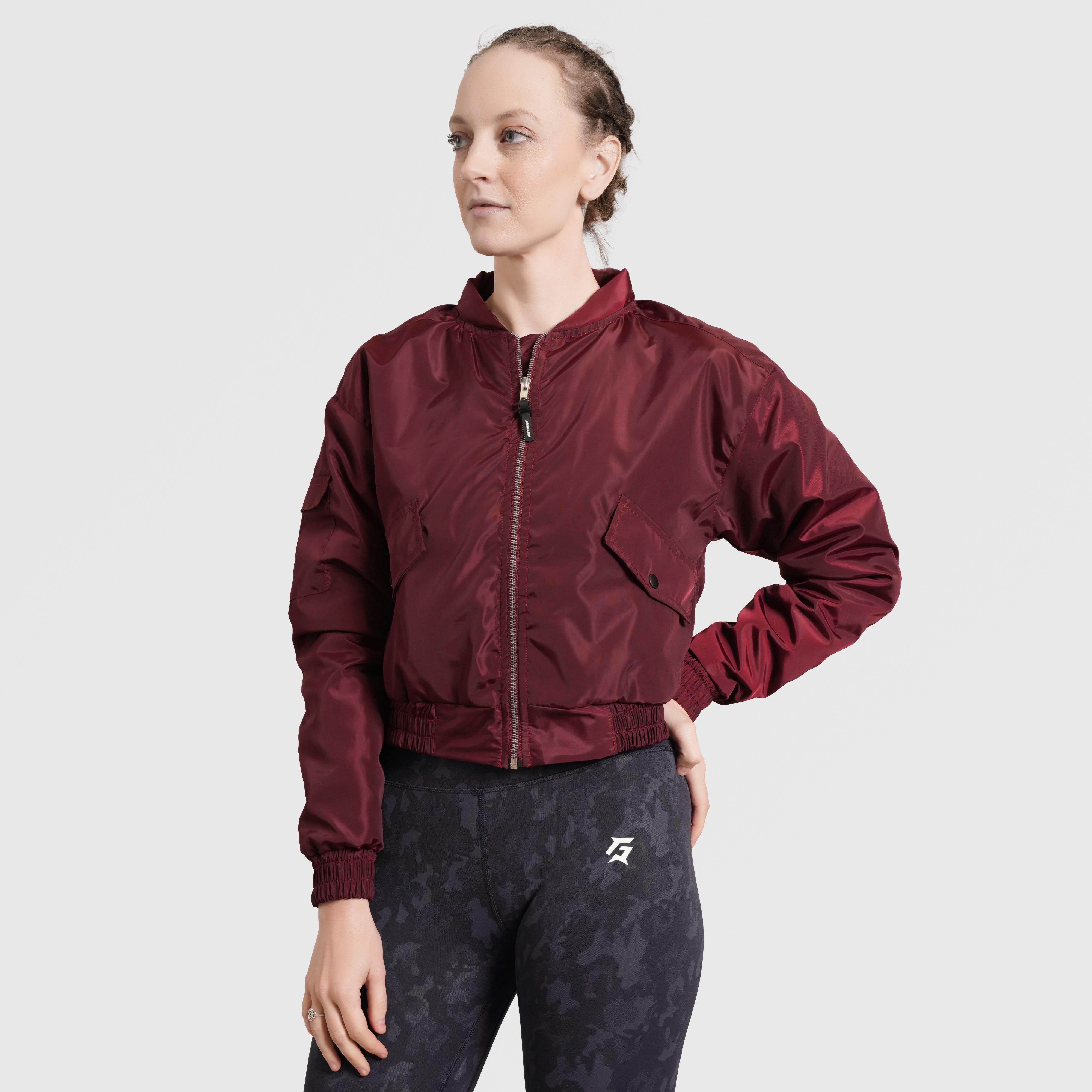 Essential Bomber Jacket (Maroon)